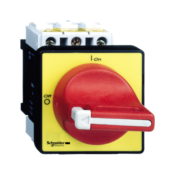 Switch frame TeSys Vario - SWITCH BODY HANDLE VCD02 12A YL/RD