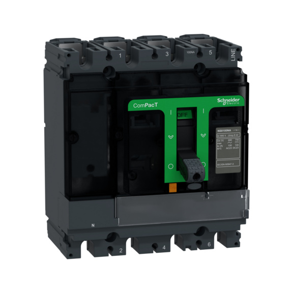Switch-disconnector ComPacT Schneider - SWITCH DISCONNECTOR NSX100NA 4P 100A