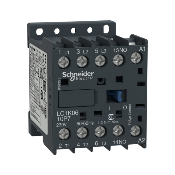Kontaktori TeSys K - KONTAKTORI TESYS 6A 230VAC LC1K0610P7TQ