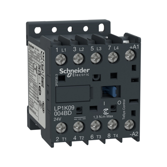 Contactor TeSys K - CONTACTOR TESYS 20A 4S 24VDC LP1K09004BD