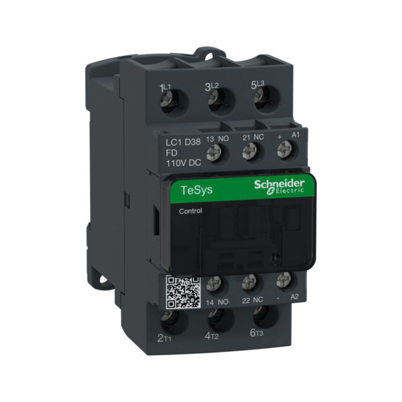 Contactor TeSys D - CONTACTOR TESYS 38A 3NO 110VDC LC1D38FD