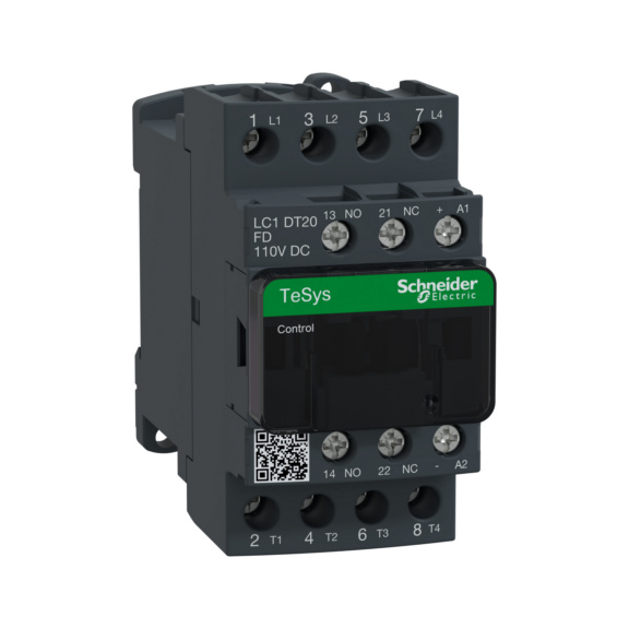 Kontaktori TeSys D - KONTAKTORI TESYS 20A 110VDC LC1DT20FD