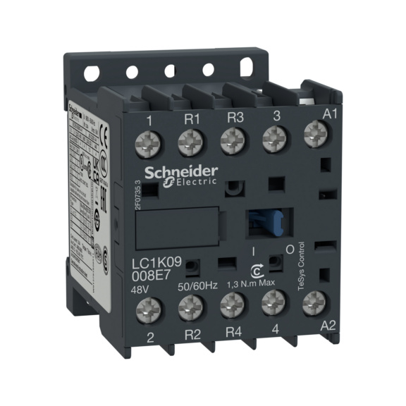 Contactor TeSys D - CONTACTOR TESYS 20A 48VAC LC1K09008E7