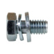 Kombiruuvi jousialuslevy + suora-aluslevy ISO 4017, DIN 6902A, DIN 6905 - KOMBI DIN 933 8.8 Z4-1 TX ZN M6X16 - 2