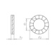 Serrated wedge lock washer pair W.TEC SET WIDE DESIGN - W&Uuml;RTH LOCK A4 M8X16,6 - 2