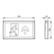 Opastevalaisin Slim Exit Sign - OPASTEVALAISIN EM155C 85lm ELP UP WH - 2