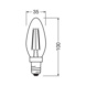 LED candle lamp CLASSIC B LED PERFORMANCE non-dimmable, clear E14 - LED-LAMP CLB 1,8W/827 250lm E14 CL - 2