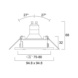  - DOWNLIGHT INSET TREND 75 SW SQ IP44 BK - 2