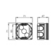 Apparatus box AU3.2, flush-mounted, HF - MOUNTING BOX AU3.2-200 - 2