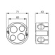 Apparatus box AUS15.2, flush-mounted, for wall plates, HF - MOUNTING BOX AUS15.2PP - 2