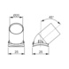 Nipple for board wall boxes  ABB - ANGLE INLET ANK14.20 - 2
