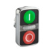  - DOUBLE PUSH BUTTON RD GN WH ZB4BW7A3741 - 1