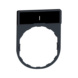 Button/indicator plate XB4/5 Harmony - BUTTON-/INDICATOR.LEGEND PLATE BK WH ZBY - 1