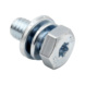 Kombiruuvi jousialuslevy + suora-aluslevy ISO 4017, DIN 6902A, DIN 6905 - KOMBI DIN 933 8.8 Z4-1 TX ZN M6X16 - 3