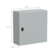 Sein&auml;kaappi IP66, Fe Spacial S3D - SEIN&Auml;KAAPPI FE MET IP66 500X500X200MM - 2