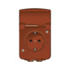  - SOCKET AQUAB 1S/16A/250V/IP44 PPR 0X RD - 1