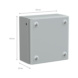 Metallikotelo Spacial SBM - RIVILIITINKOTELO FE 150X150X80 - 2