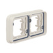  - SURFACE FRAME 2G FLUSH MNT HORIZ IP55 WT - 1