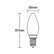  - LED LAMP B35 3,4W/818 150lm E14 DIM - 2