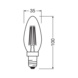 LED candle lamp CLASSIC B LED PERFOR DIM clear E14 - LED LAMP CLB 3,4W/840 470lm E14 DIM CL - 2