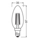 LED-kynttil&auml;lamppu CLASSIC B LED PERFORMANCE DIM kirkas E14 - LED-LAMPPU CLB 5,9W/830 806lm E14 DIM CL - 2