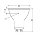 - LED LAMP 6,1W/865 575lm GU10 60D - 2