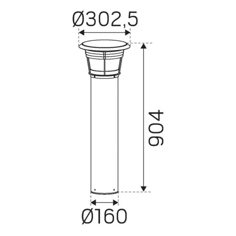Pollarivalaisin IP65 Pave Pillar Top Deco IV - VALAISIN PAVE TOP DECO 4 670lm AN