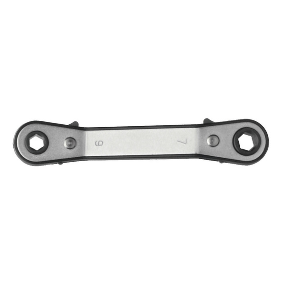 Box wrench with ratchet - RATCHET RING SPANNER 8X9MM REVERSIBLE