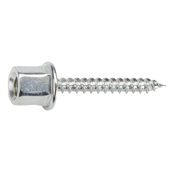 Fix master Raptor mounting screw with female thread zinc-electroplated - TORAB P WOOD SCREW 4,5x35 M6 INT SW10