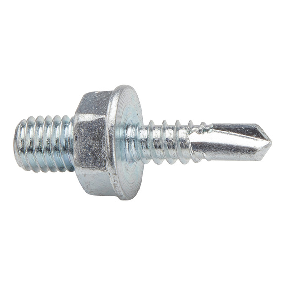 Fix master Raptor mounting screw, drill tip with male thread zinc-electroplated - RAPTOR ST SELFTAPPING SCREW M8x10 EXT
