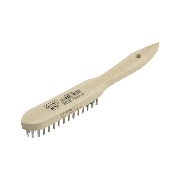 Wire brush - STEEL WIRE BRUSH 4-ROWS, WOOD HEAD