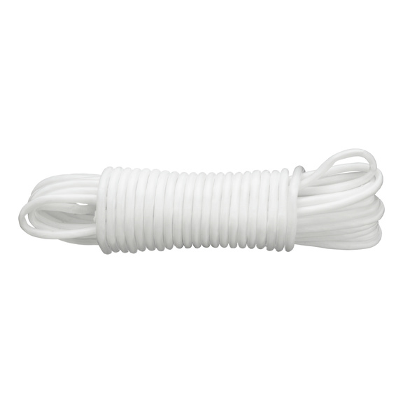 Plastic cord 5 mm white - PLASTIC CORD PL.COV. 5MM, 10M WHITE