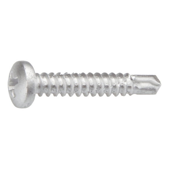 Drilling screw, round pan head, PH head with Phillips groove PIASTA stainless A2 + RUSPERT coating - PIASTA A2/BI D7504-N 4,2X25 RUSP