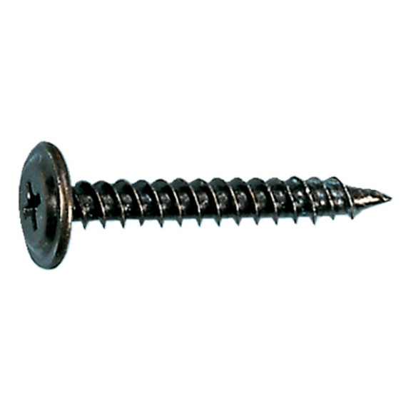 Fix master Sheet metal screw KFR, black passivated, PH head with groove