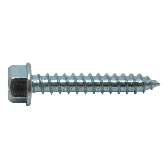 Fix master Sheet metal screw, hexagon head with flange, zinc-electroplated HVAC screw (without groove) - IND HEX WASHER S/T AF.10MM 6,5X40 ZINCPL