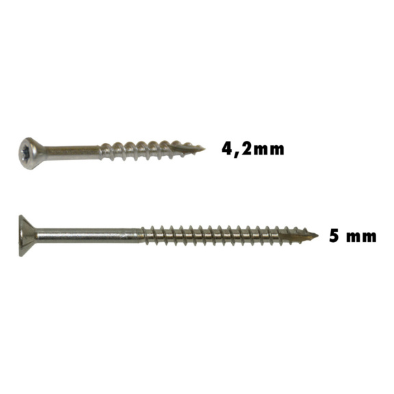 Fix master Terrace screw A4, cutting head, TX Stainless steel A4, bright