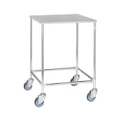 Serving trolley with metal load areas