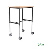 Lightweight table trolley height-adjustable