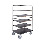 Shelf trolley with fixed shelves