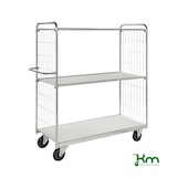 Shelf trolley with front walls