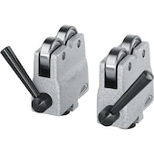 Roller blocks for concentricity test devices