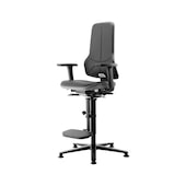 Swivel work chairs with foot rest and glide runners