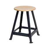 Work stools with fixed seat