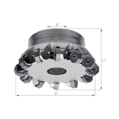 Indexable insert face milling cutters with hole