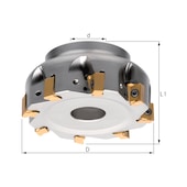 Indexable angular milling cutter insert with hole