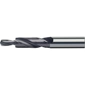 Solid carbide stepped drill bit