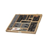 Adjustable clamp and screw assortments and sets