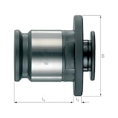 Quick-change insert with and without safety coupling