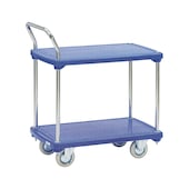 Heavy-duty table trolley with plastic load areas
