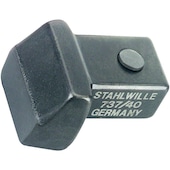 Plug-in tool for weld-on tools for square mount 9 x 12 and 14 x 18 mm
